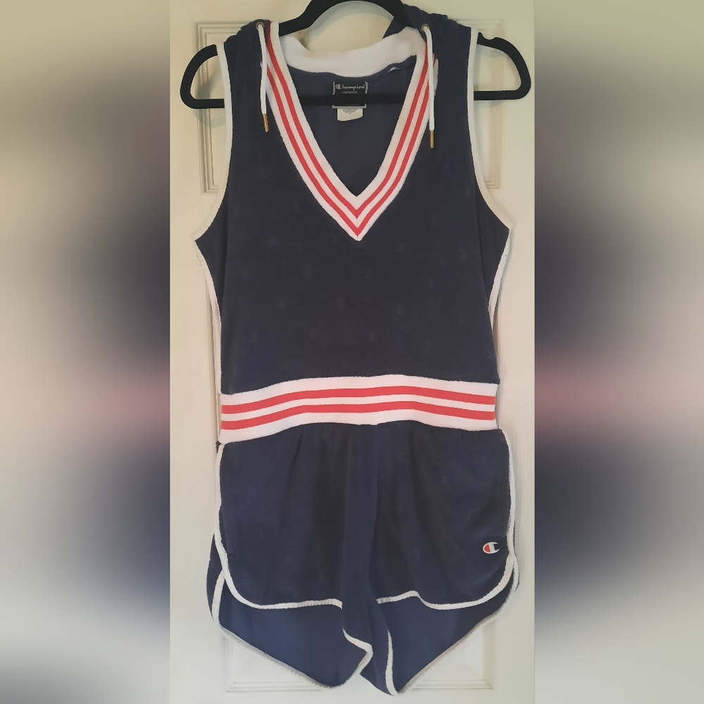 Champion Terrycloth Hooded Romper